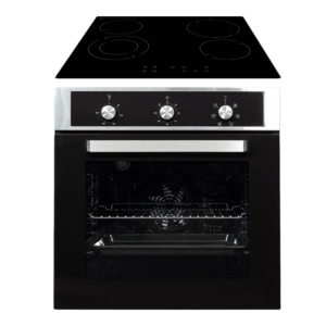 Built In 6 Function Electric Oven and Ceran Glass Hob Combi Set - 60cm